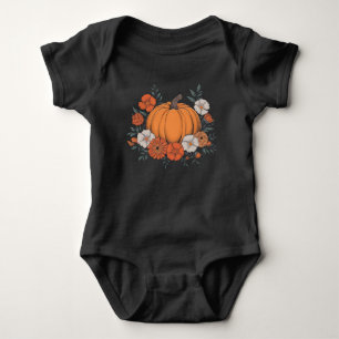 Fall Vintage Pumpkin Autumn Thanksgiving Baby Bodysuit