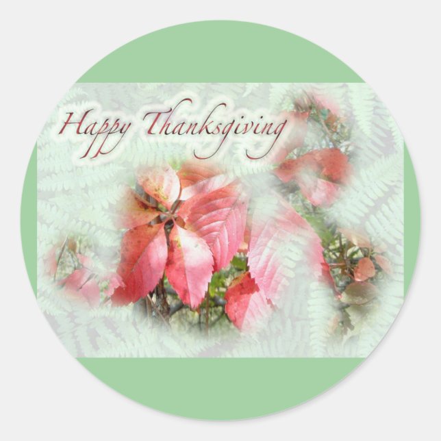 Fall Virginia Creeper Thanksgiving Sticker (Front)