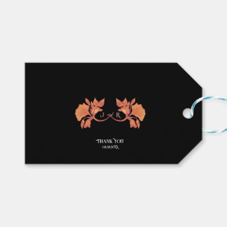 Fall Watercolor Art Nouveau Wedding Gift Tags