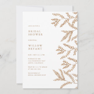 Fall Watercolor Bridal Shower Invitation