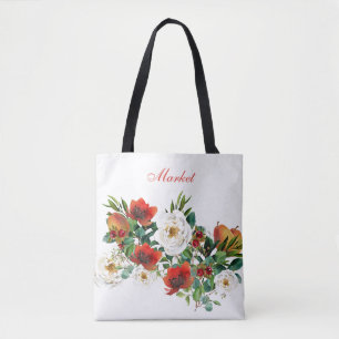 Fall Watercolor Market Tote Bag