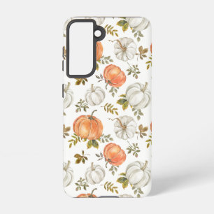 Fall Watercolor Pumpkin Pattern Samsung Galaxy Case