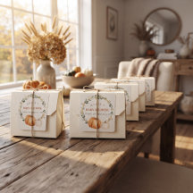 Fall Watercolor Pumpkin Square Sticker
