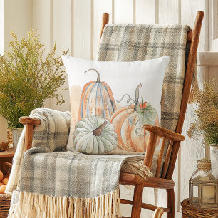 Fall Watercolor Pumpkins Cushion