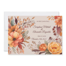 Fall Watercolor Rustic Floral Wedding