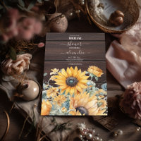 Fall Watercolor Sunflower Bridal