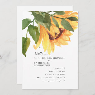 Fall Watercolor Sunflower Bridal Shower Invitation