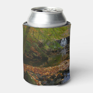 Fall Waterfall and Creek Pennsylvania Nature Can Cooler