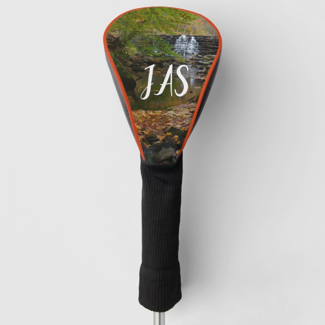 Fall Waterfall and Creek Pennsylvania Nature Golf Head Cover (Front)