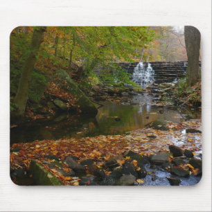 Fall Waterfall and Creek Pennsylvania Nature Mouse Mat