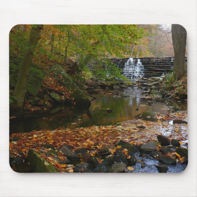 Fall Waterfall and Creek Pennsylvania Nature Mouse Mat (Front)