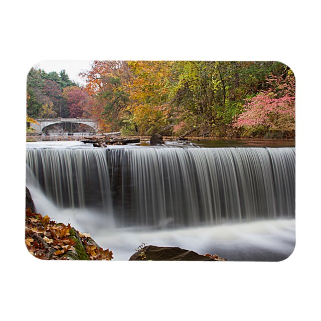 Fall Waterfall at Vanderbuilt Magnet (Horizontal)