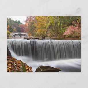 Fall Waterfall at Vanderbuilt Postcard