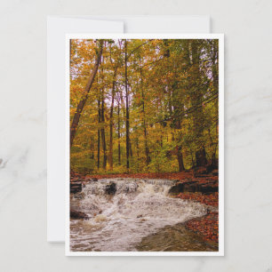 Fall Waterfall Holiday Card