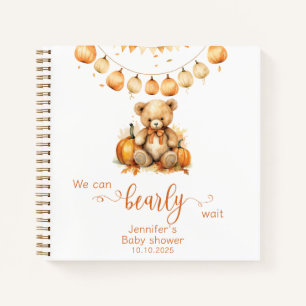 Fall We can bearly wait baby shower Guest Book