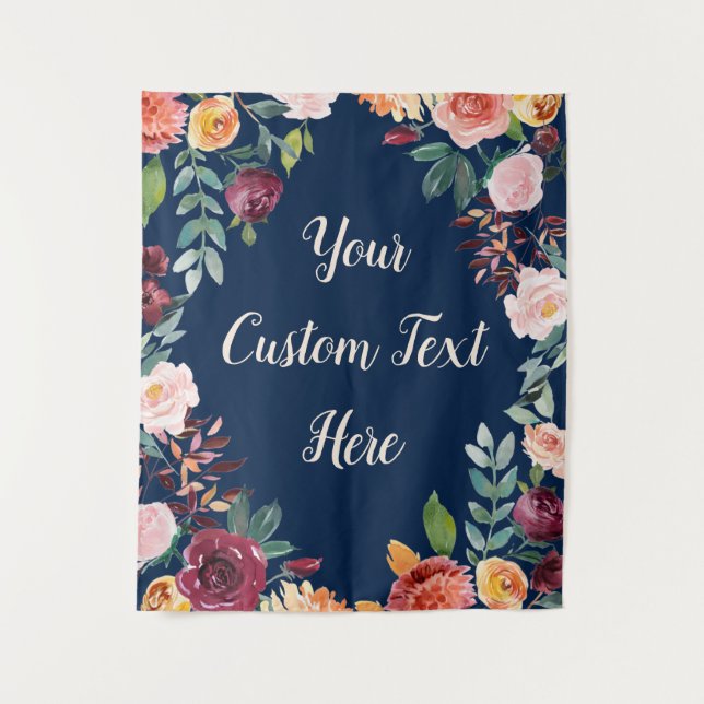 Fall Wedding Back Drop Summer Photo Booth Prop Tapestry (Front)