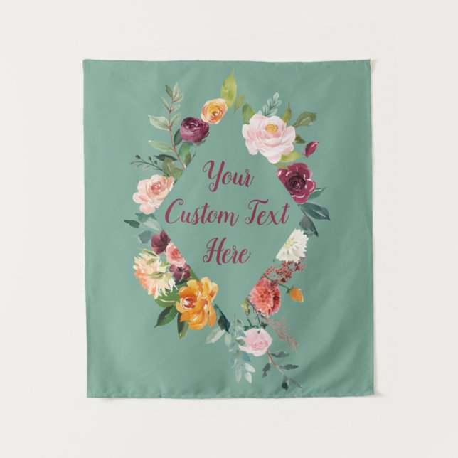 Fall Wedding Backdrop Autumn Photo Booth Tapestry (Front)