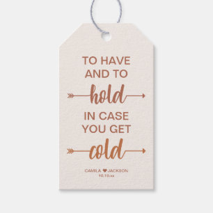 Fall Wedding Blanket Favour Gift Tags