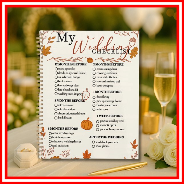 Fall Wedding Checklist Planner  (Creator Uploaded)
