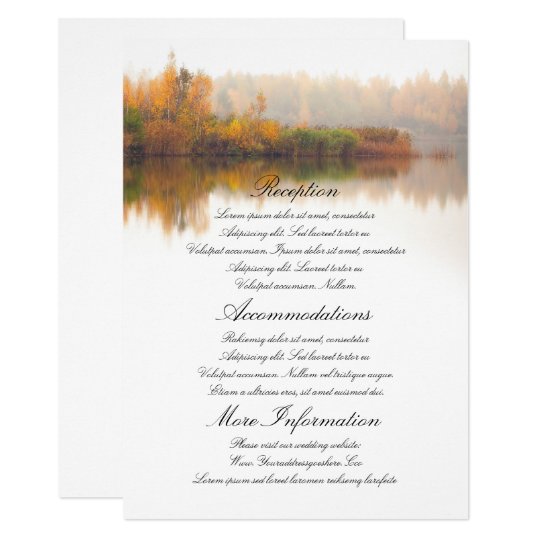 Fall Wedding Details Card