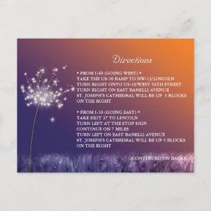 Fall Wedding Directions Accommodations Enclosure Postcard