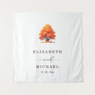 Fall Wedding Elegant Autumn Tree Wedding Rustic Tapestry