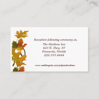 Fall Wedding enclosure cards
