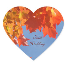 Fall Wedding envelope seals stickers Blue Sky