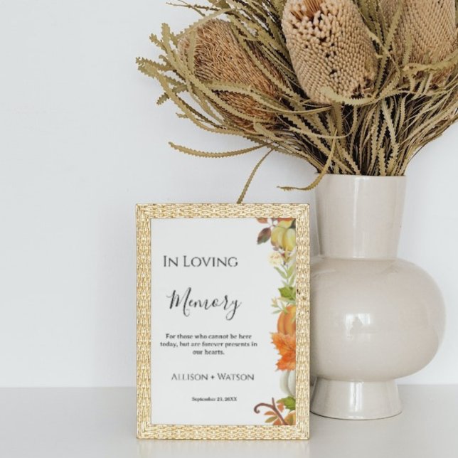 Fall Wedding in Loving memory sign wedding  (Creator Uploaded)