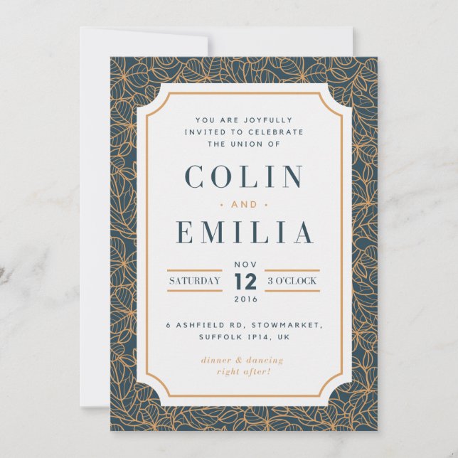 Fall Wedding Invitation (Front)
