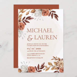 Fall wedding Invitation
