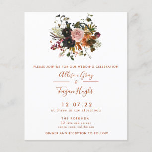Fall Wedding Invitation Budget Flyer