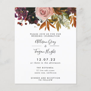 Fall Wedding Invitation   Budget Flyer