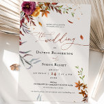 Fall Wedding Invitation Burnt Orange Modern Script<br><div class="desc">Editable Fall Wedding Stationery using a Modern Script Font and Burnt Orange Colours. Easily edit wording, font type, font size, font colour, line and text spacing, background, and more right in your browser! You can tailor everything to match your event scheme. While the foundations of the design have been created...</div>