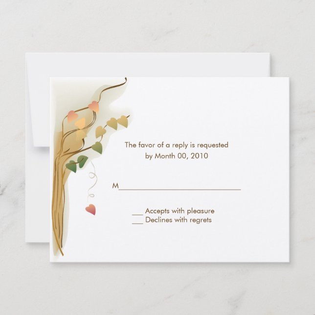 Fall Wedding Invitation reply cards (Front)