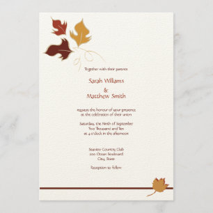 Fall Wedding Invitations