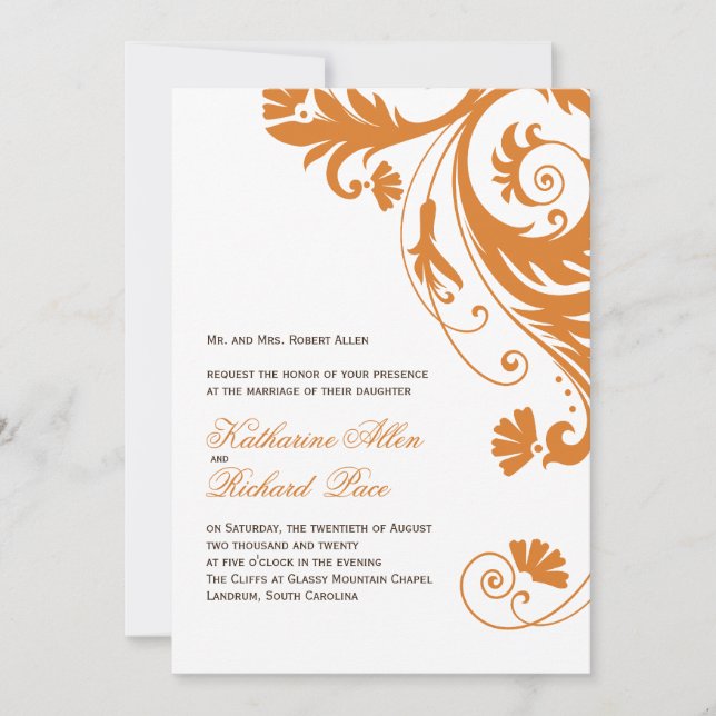 Fall Wedding Invitations (Front)