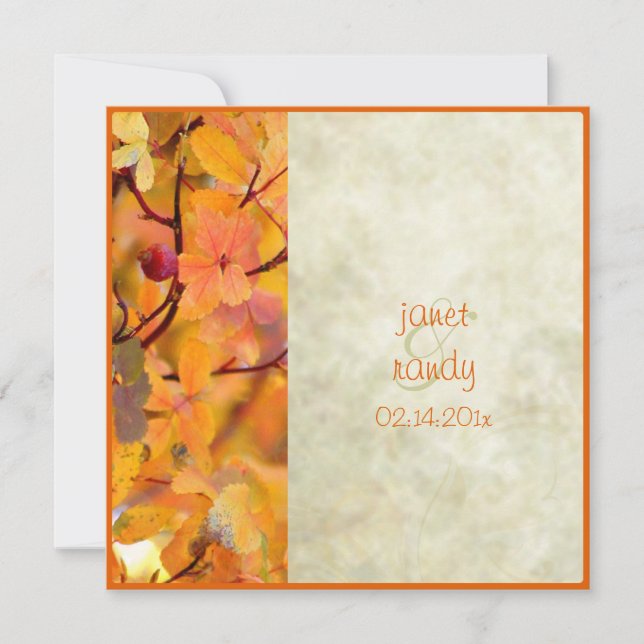 Fall wedding invitations (Front)