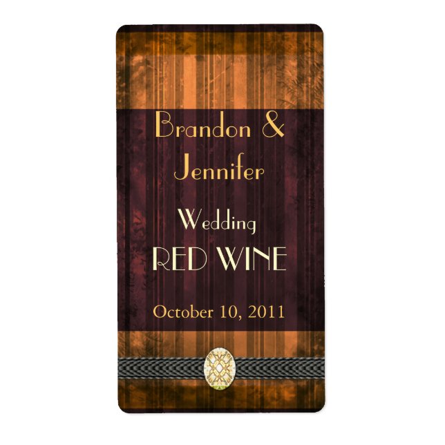 Fall Wedding Mini Wine Labels (Front)