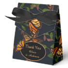Fall Wedding Monarch Butterfly Black Favour Boxes