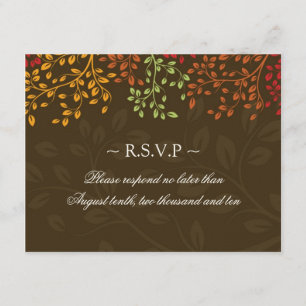 Fall Wedding Reply Cards