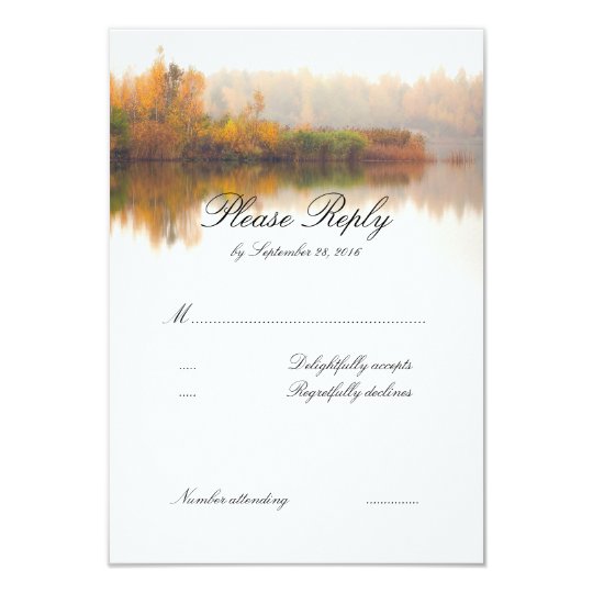 Fall Wedding RSVP Card