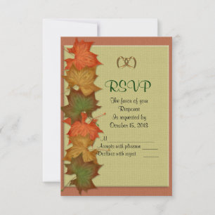 Fall Wedding RSVP response card