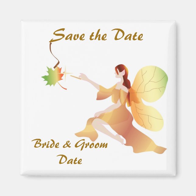 Fall Wedding Save the Date Magnet (Front)