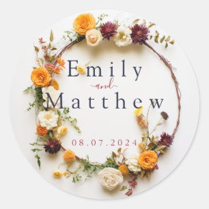 Fall Wedding Sticker