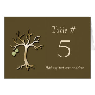 Fall wedding table card