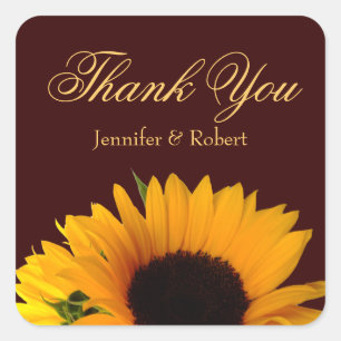 Fall Wedding Thank You Sticker