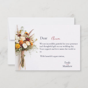 Fall Wedding Wedding Thank You Card