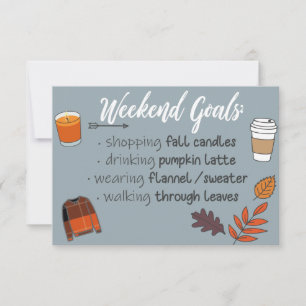 "Fall Weekend Goals" To-Do Fun