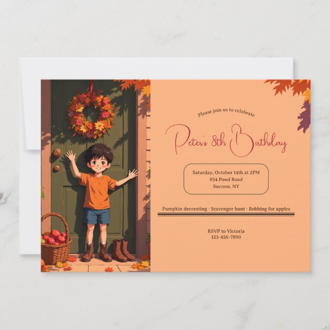 Fall Welcome  Invitation (Front)